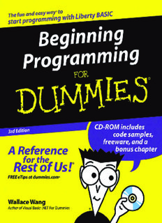 Beginning Programming for Dummies 3rd