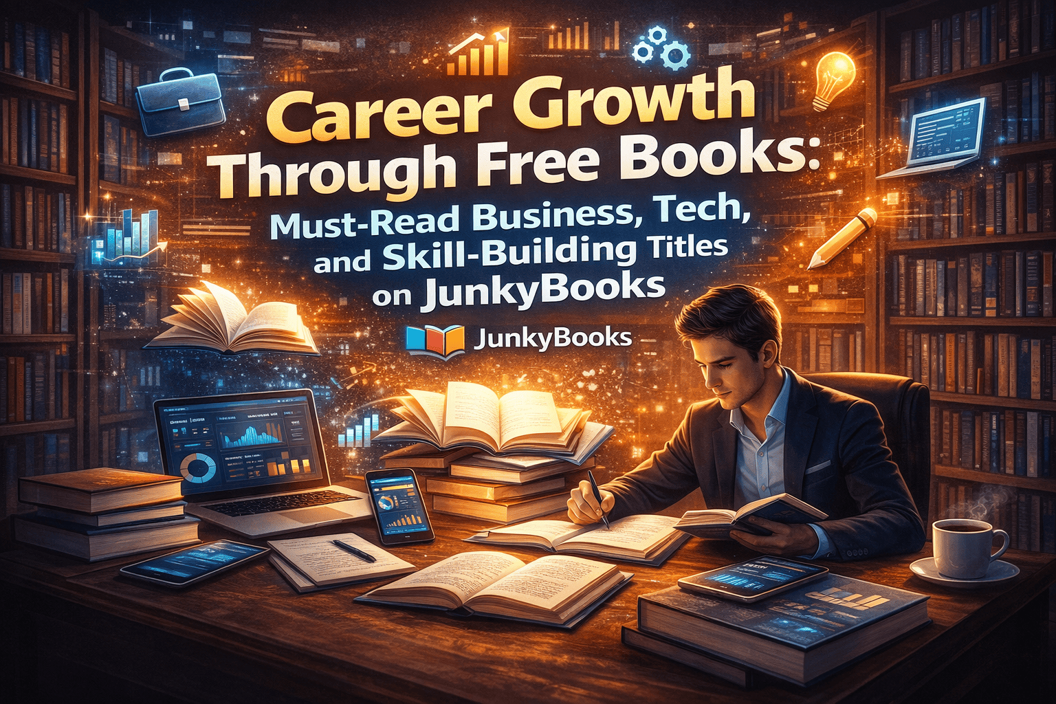 Career Growth Through Free Books: Must-Read Business, Tech, and Skill-Building Titles on JunkyBooks
