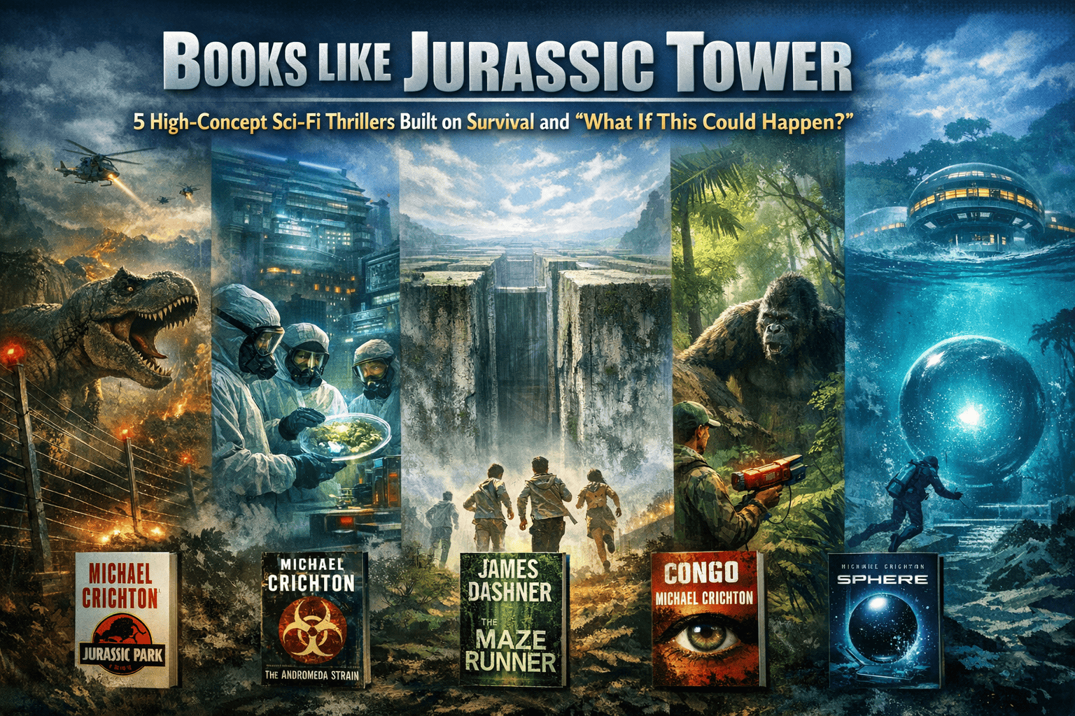 Books Like Jurassic Tower: 5 High-Concept Sci‑Fi Thrillers You Can’t Put Down