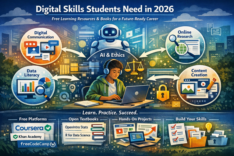 Digital Skills Students Need in 2026: Free Learning Resources & Books