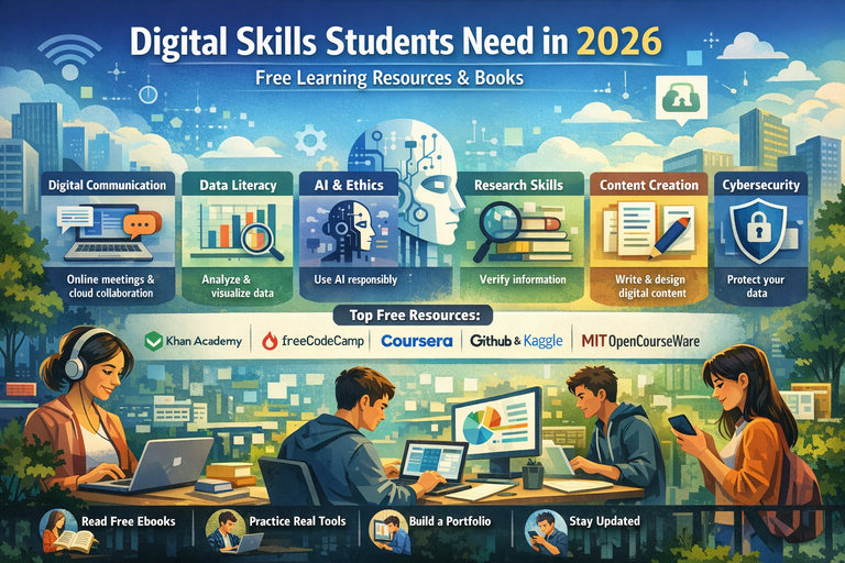 Digital Skills Students Need in 2026: Free Learning Resources & Books