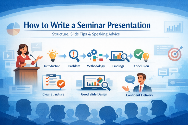 How to Write a Seminar Presentation: Structure, Slides & Design Tips