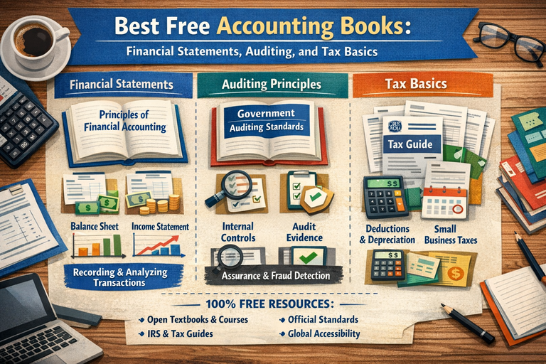 Best Free Accounting Books: Financial Statements, Auditing, and Tax Basics