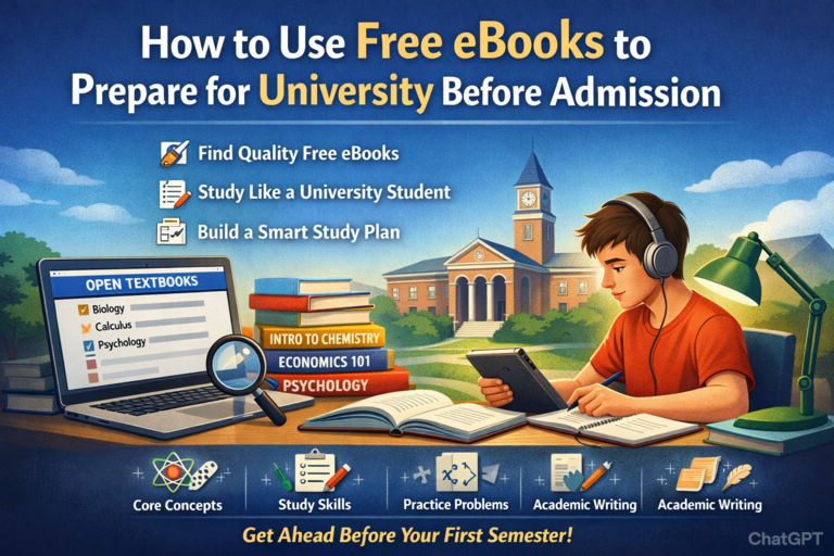 How to Use Free eBooks to Prepare for University Before Admission