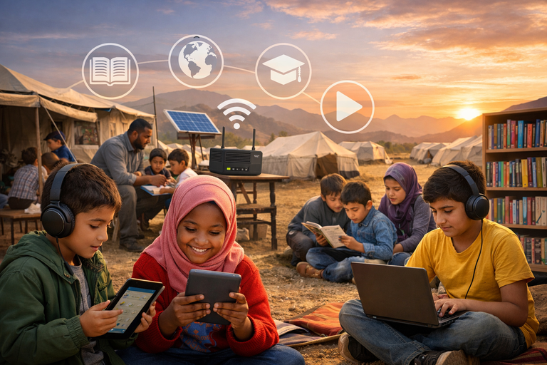 The Role of Free Digital Libraries in Supporting Refugee and Displaced Learners