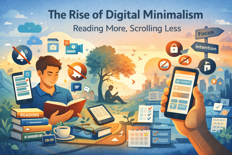 The Rise of Digital Minimalism: Reading More, Scrolling Less