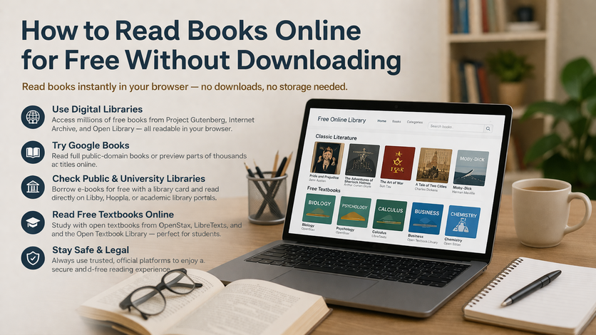 How to Read Books Online for Free Without Downloading