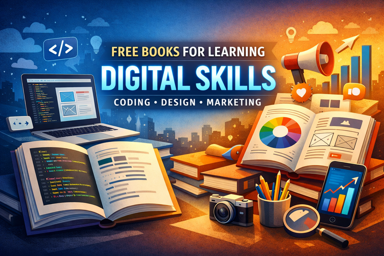 Free Books for Learning Digital Skills (Coding, Design, Marketing)