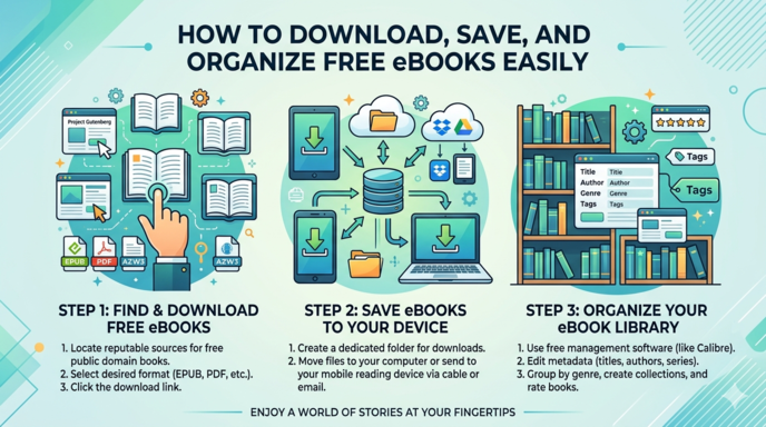 How to Download, Save, and Organize Free eBooks Easily
