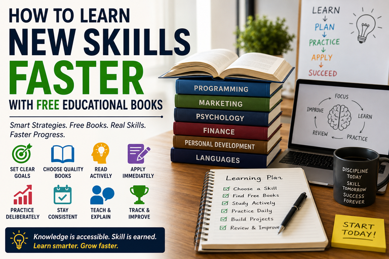 How to Learn New Skills Faster With Free Educational Books