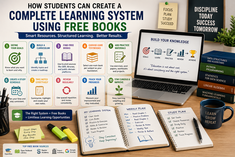 How Students Can Create a Complete Learning System Using Free Books